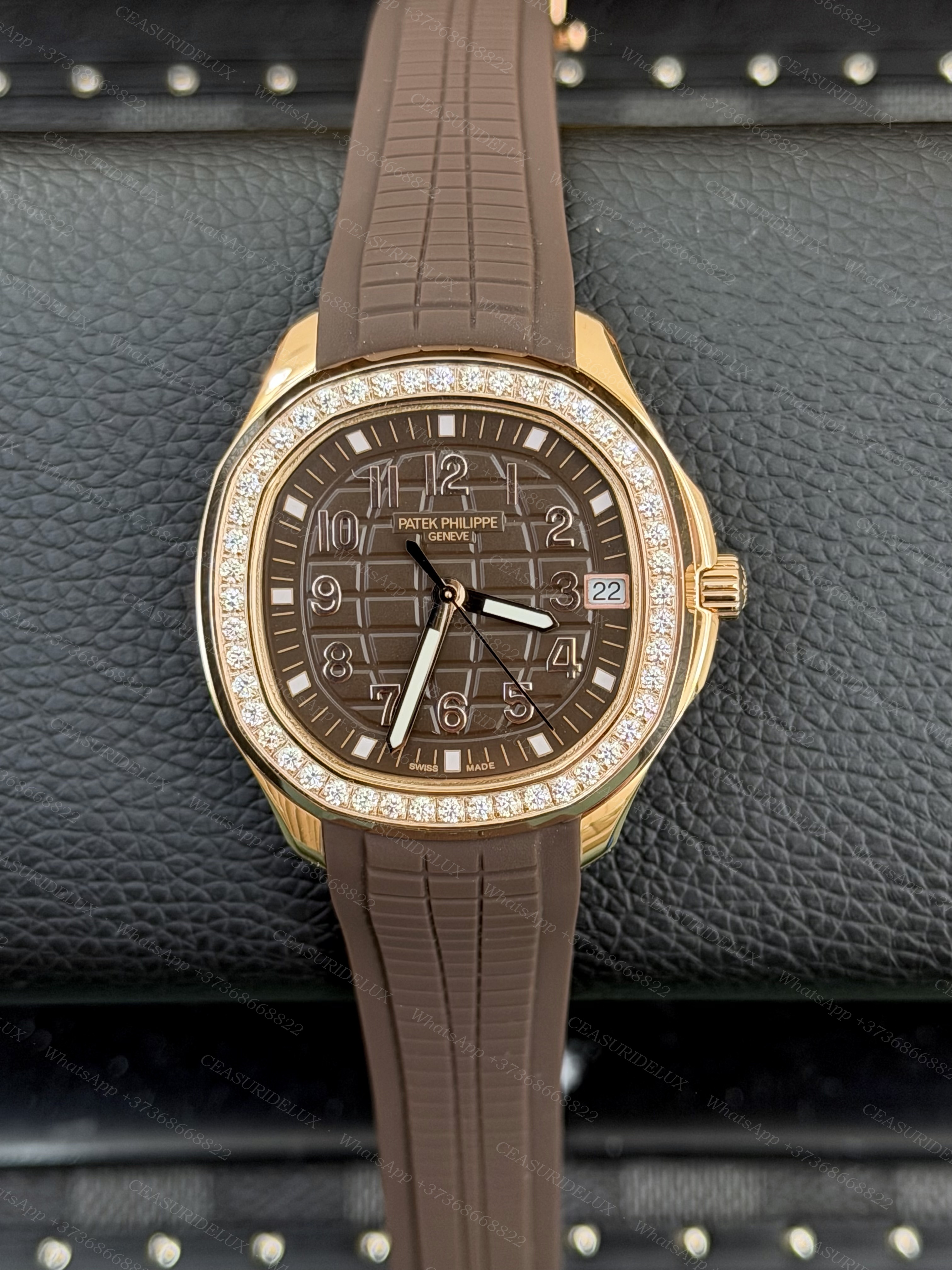 Patek Philippe Aquanaut Luce 5267/200R Rose Gold — Diamond Bezel + Brown Dial