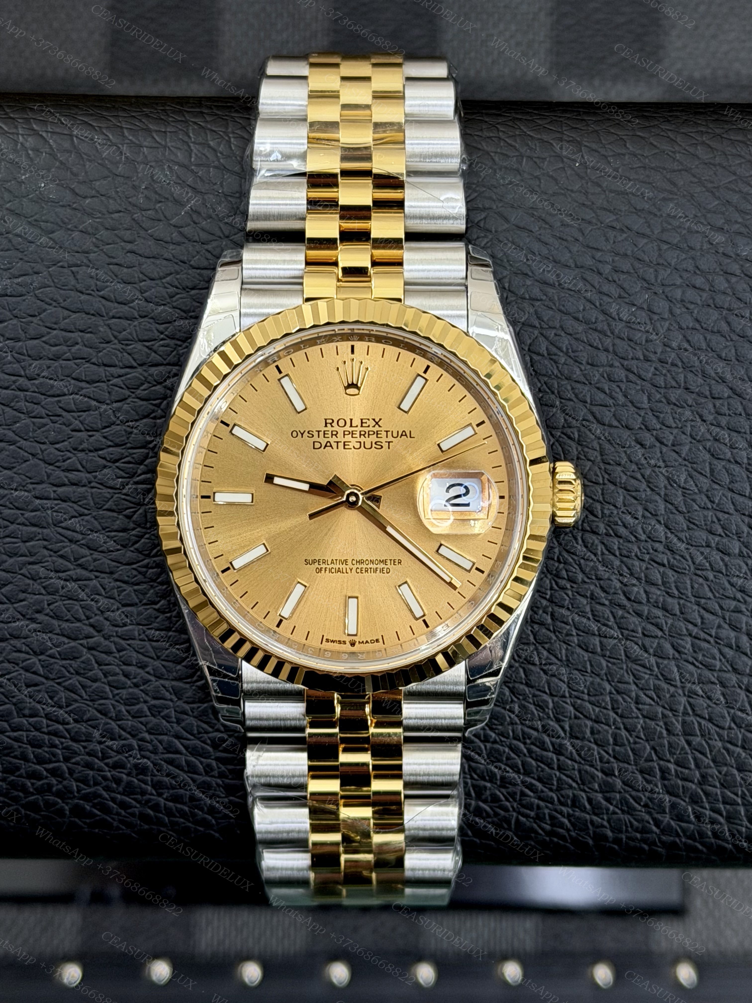 Rolex Datejust 36 Two-Tone Steel/Yellow Gold — Champagne Dial + Jubilee (126233)
