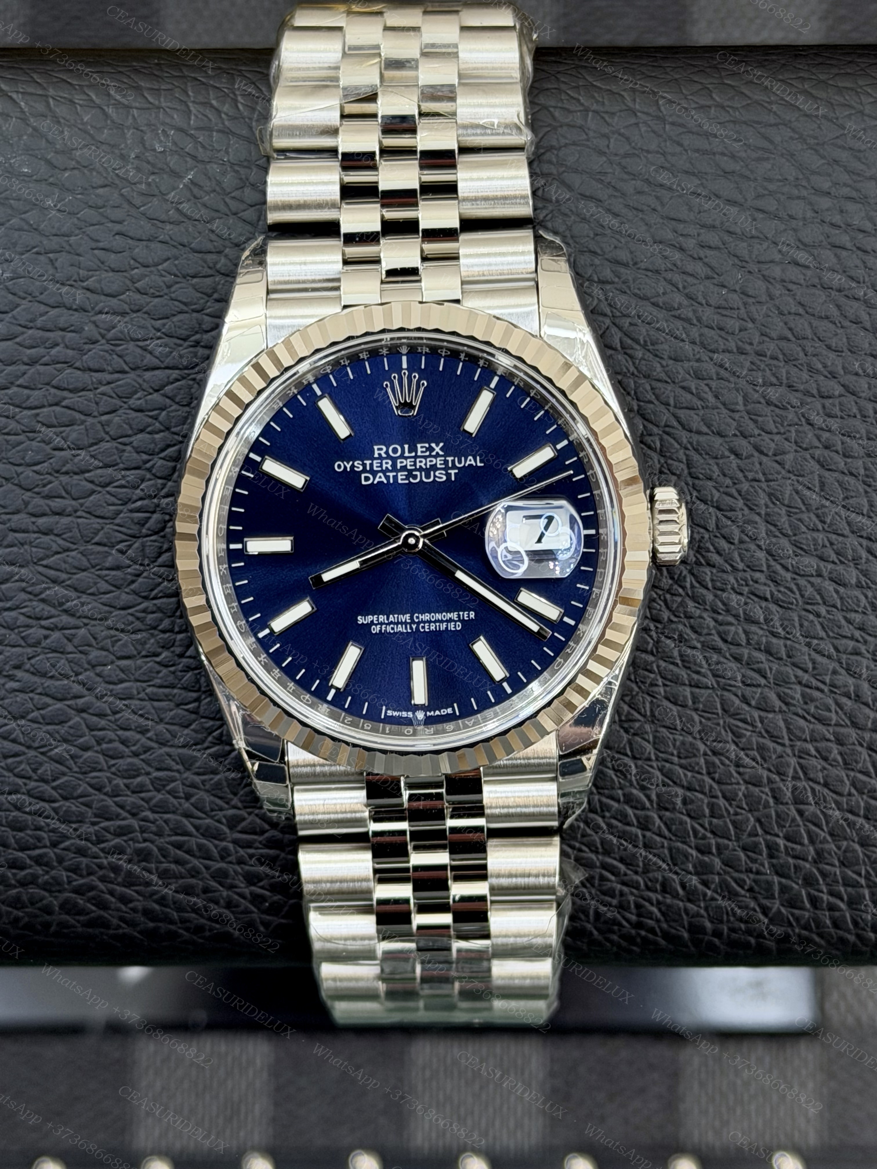 Rolex Datejust 36 Steel/White Gold — Blue Dial + Jubilee (126234)