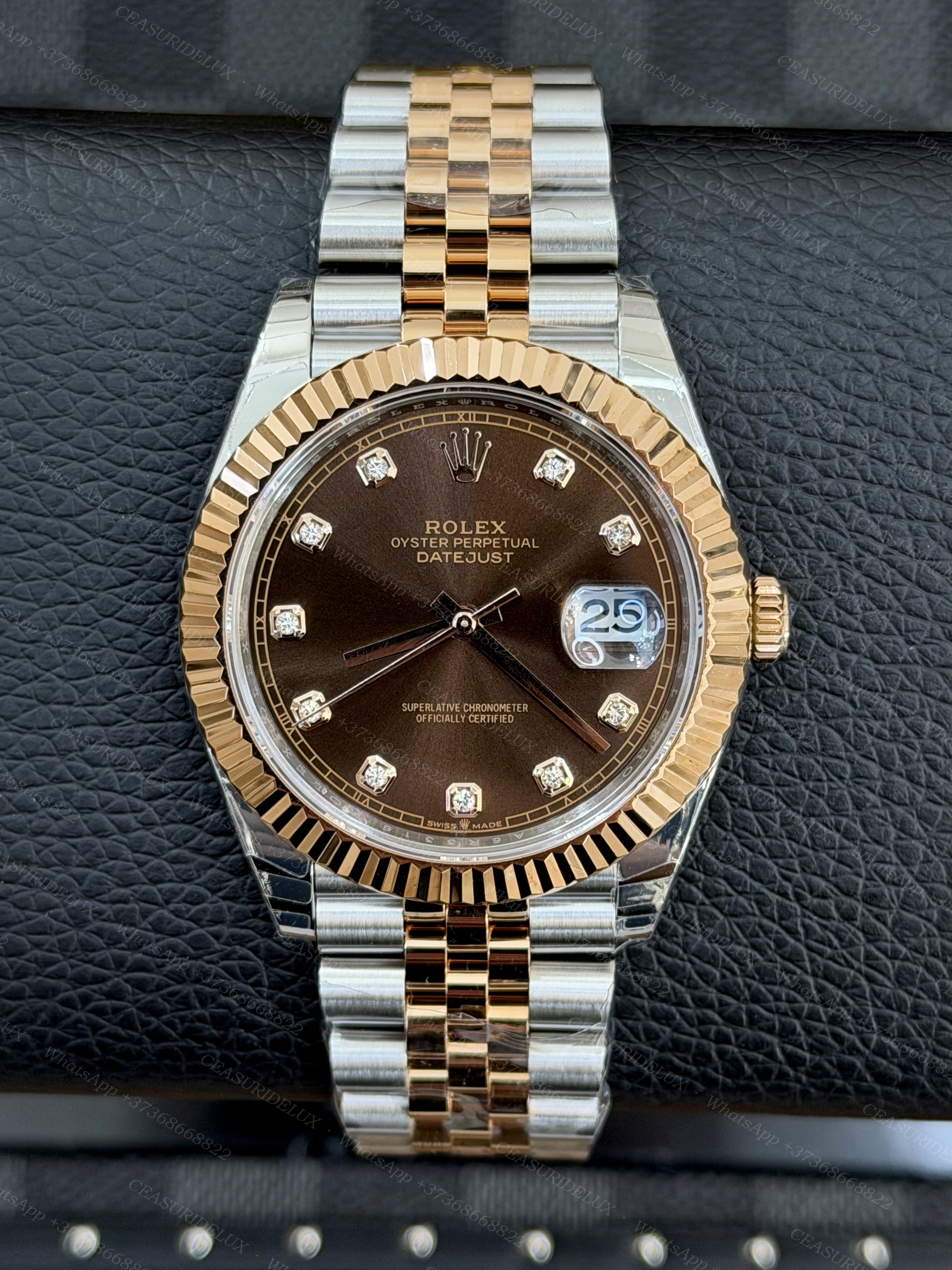 Rolex Datejust 41 Two-Tone Steel/Everose Gold — Chocolate Diamond Dial + Jubilee (126331)