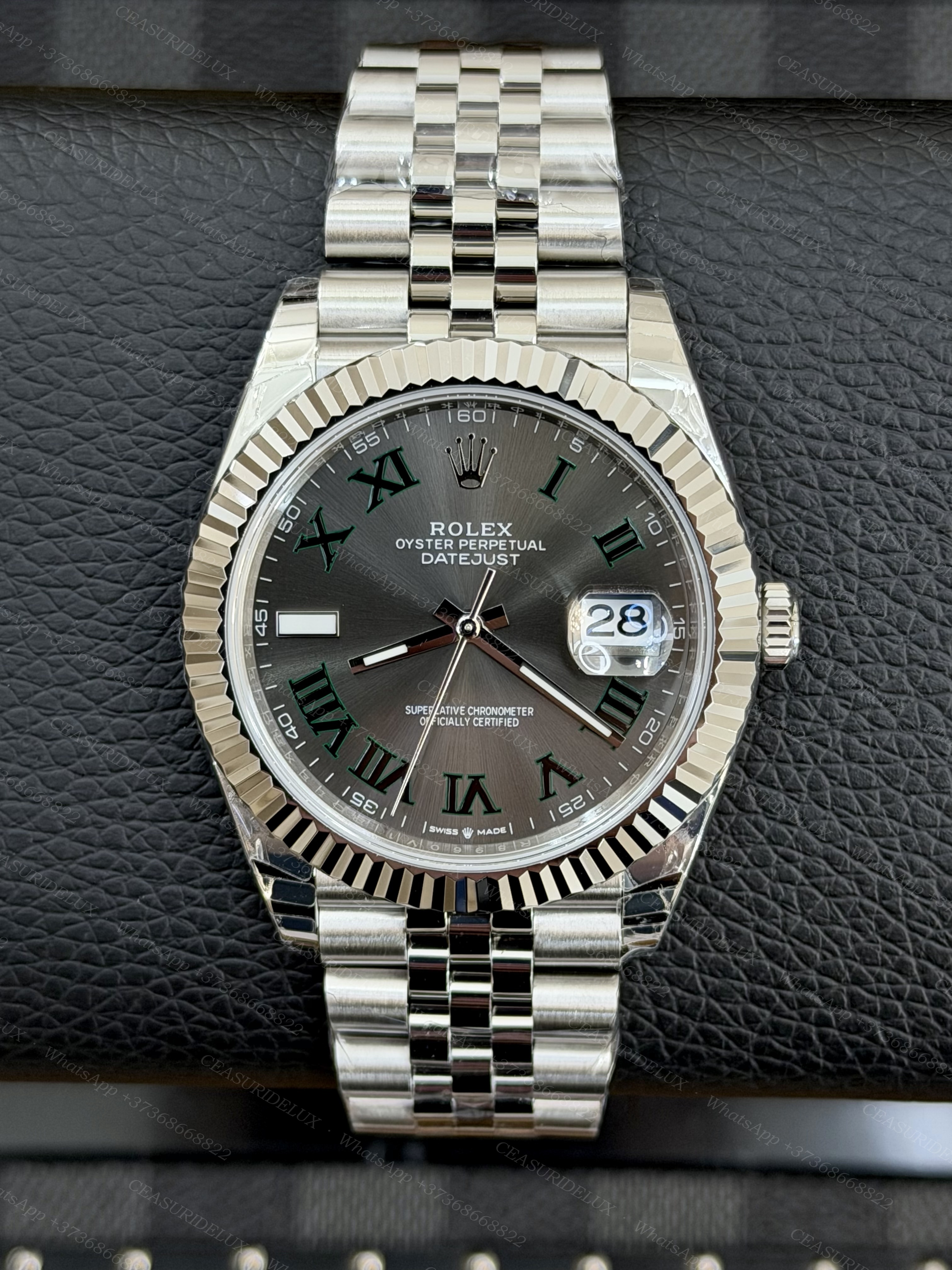 Rolex Datejust 41 Steel — Wimbledon Dial + Jubilee (126334)