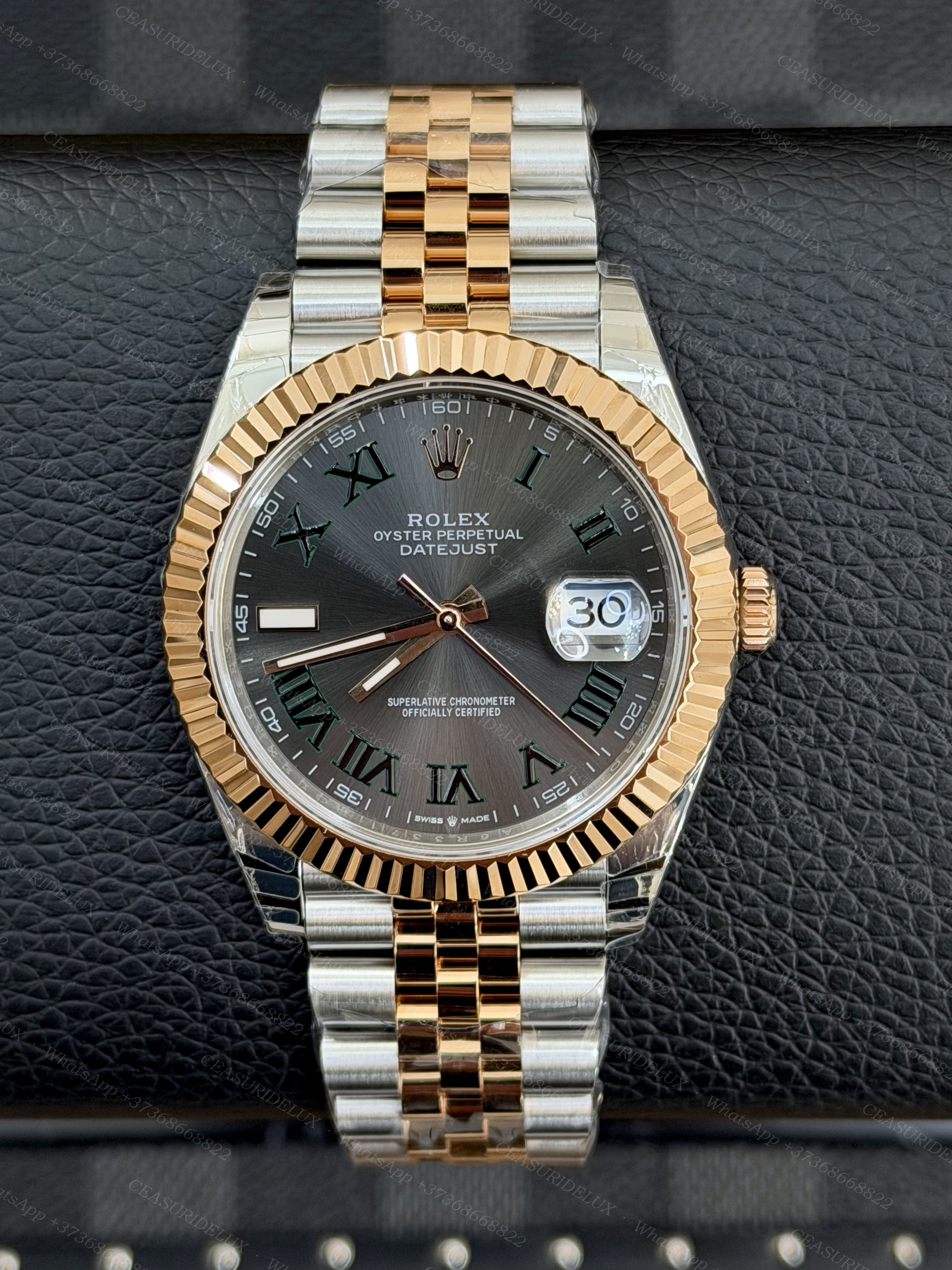 Rolex Datejust 41 Two-Tone Steel/Everose Gold — Slate Roman Dial + Jubilee (126331)