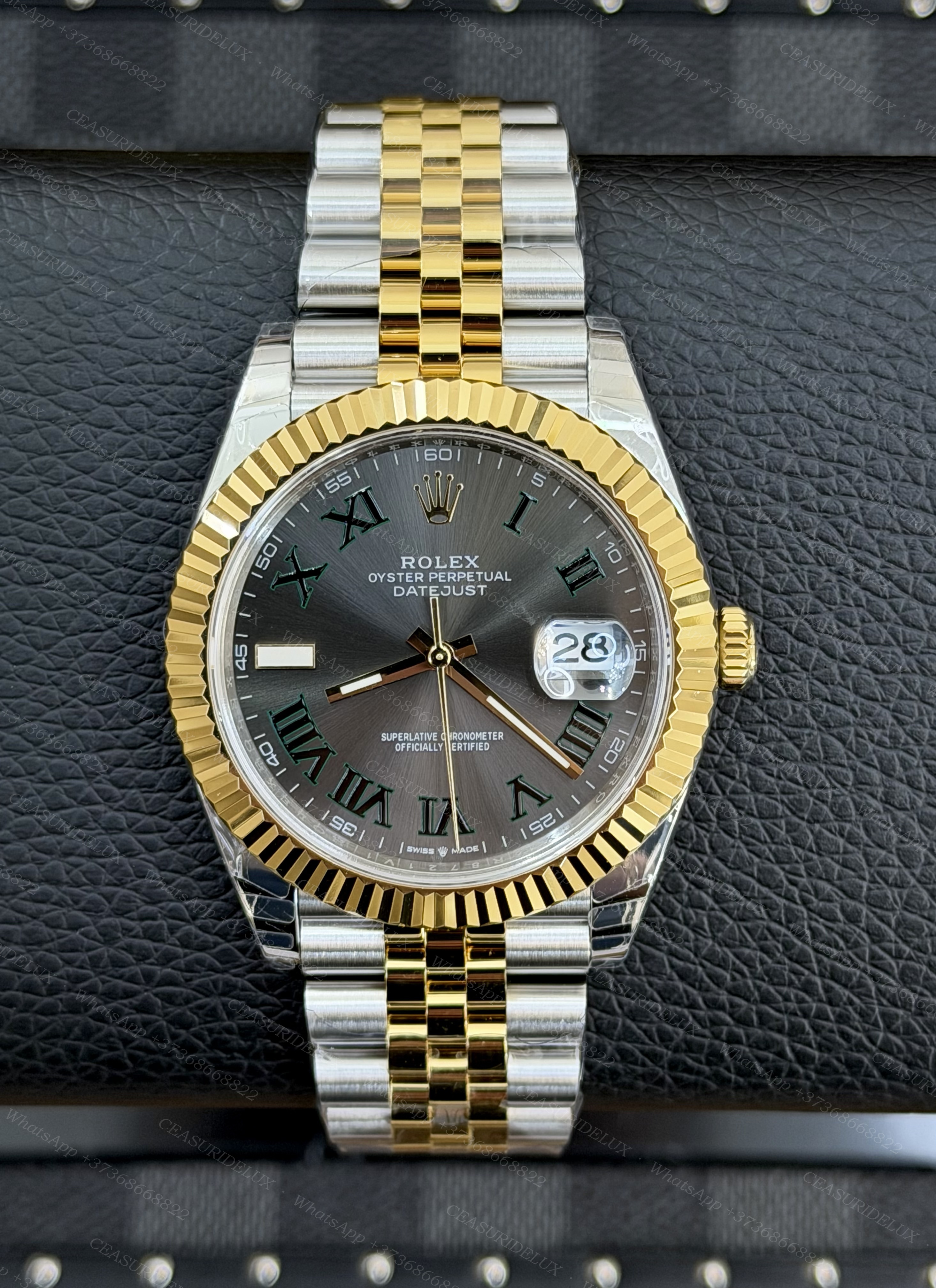 Rolex Datejust 41 Two-Tone Steel/Yellow Gold — Wimbledon Dial + Jubilee (126333)