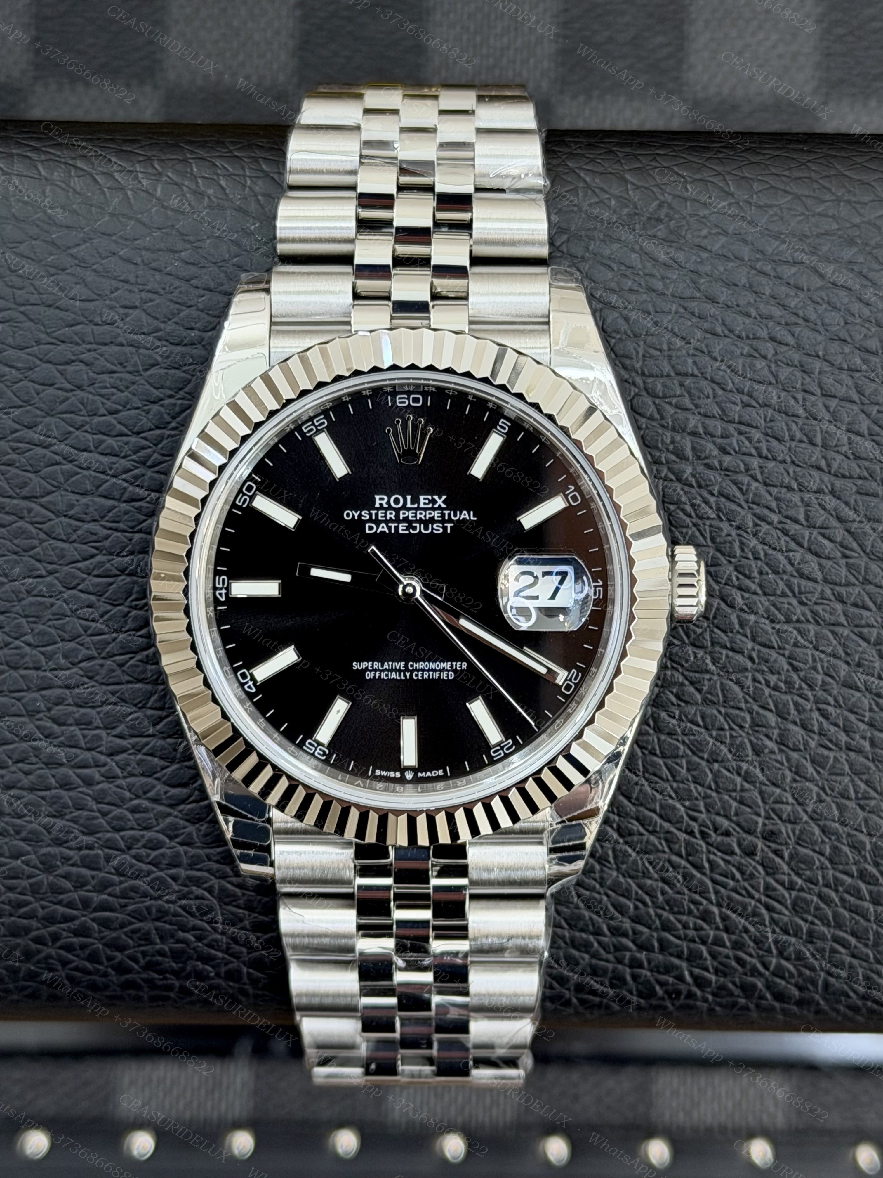 Rolex Datejust 41 Steel — Black Index Dial + Jubilee (126334)