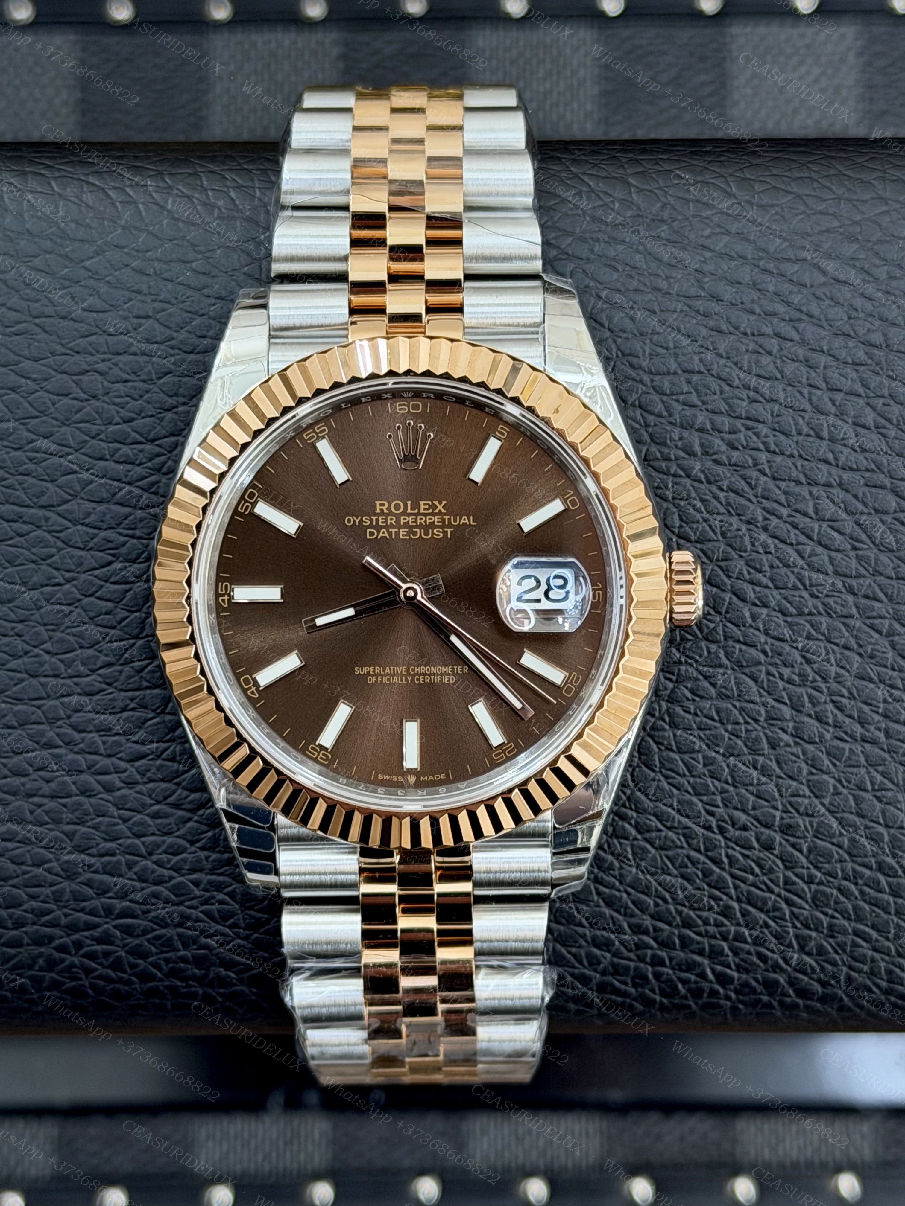 Rolex Datejust 41 Two-Tone Steel/Everose Gold — Chocolate Index Dial + Jubilee (126331)