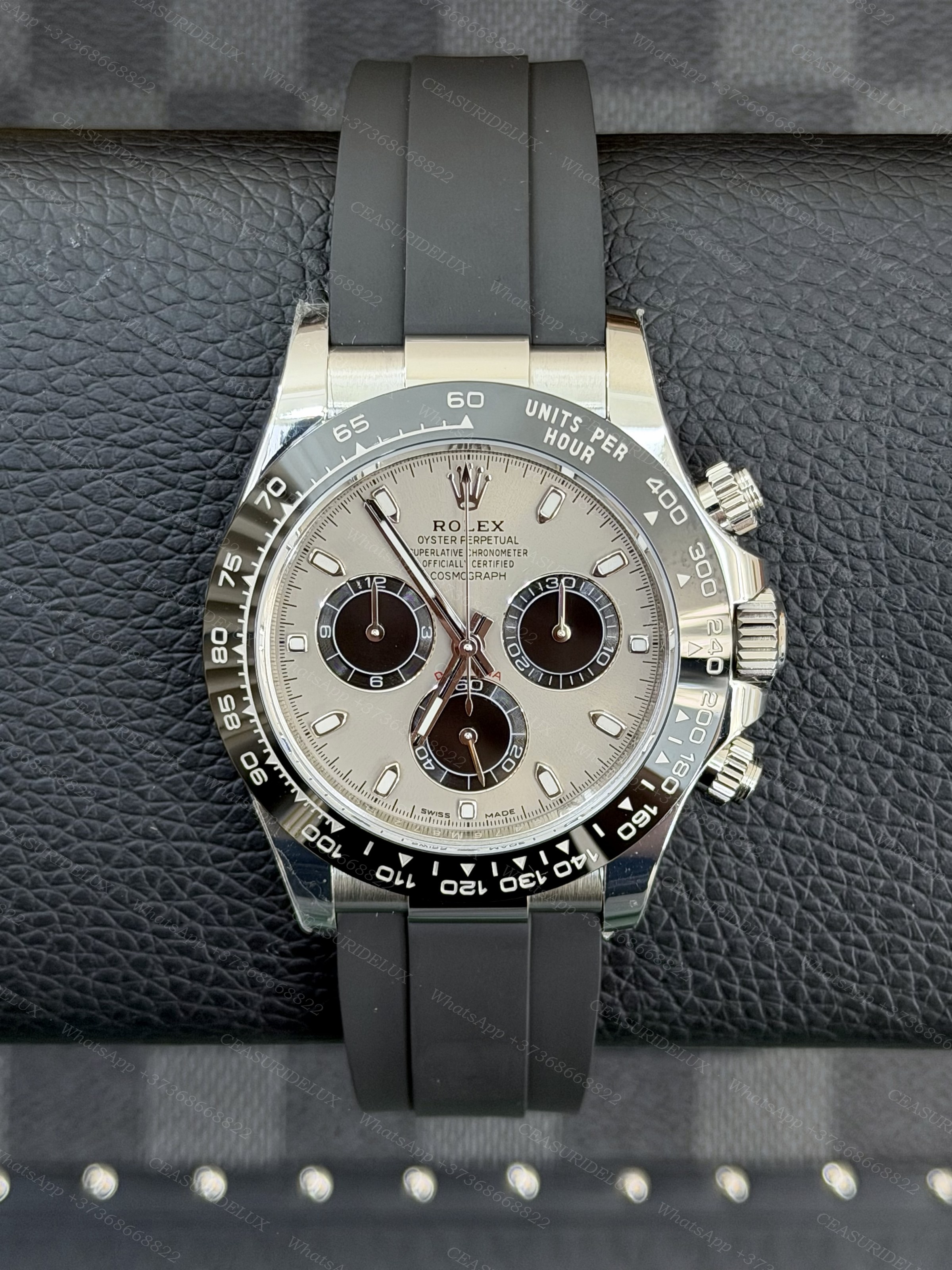 Rolex Daytona White Gold — Silver Dial + Chocolate Sub-dials + Cerachrom + Oysterflex (126519LN)