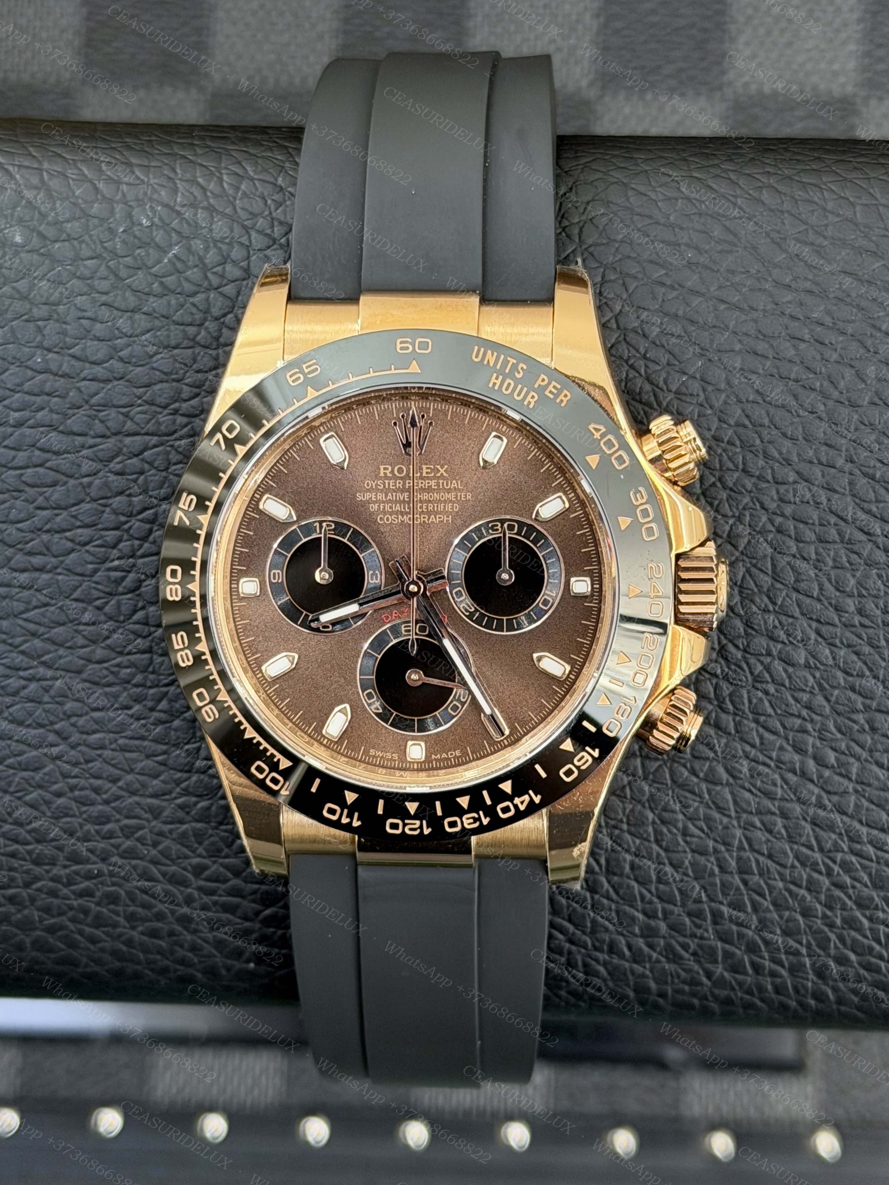 Rolex Daytona Yellow Gold — Chocolate Dial + Cerachrom + Oysterflex (126518LN)