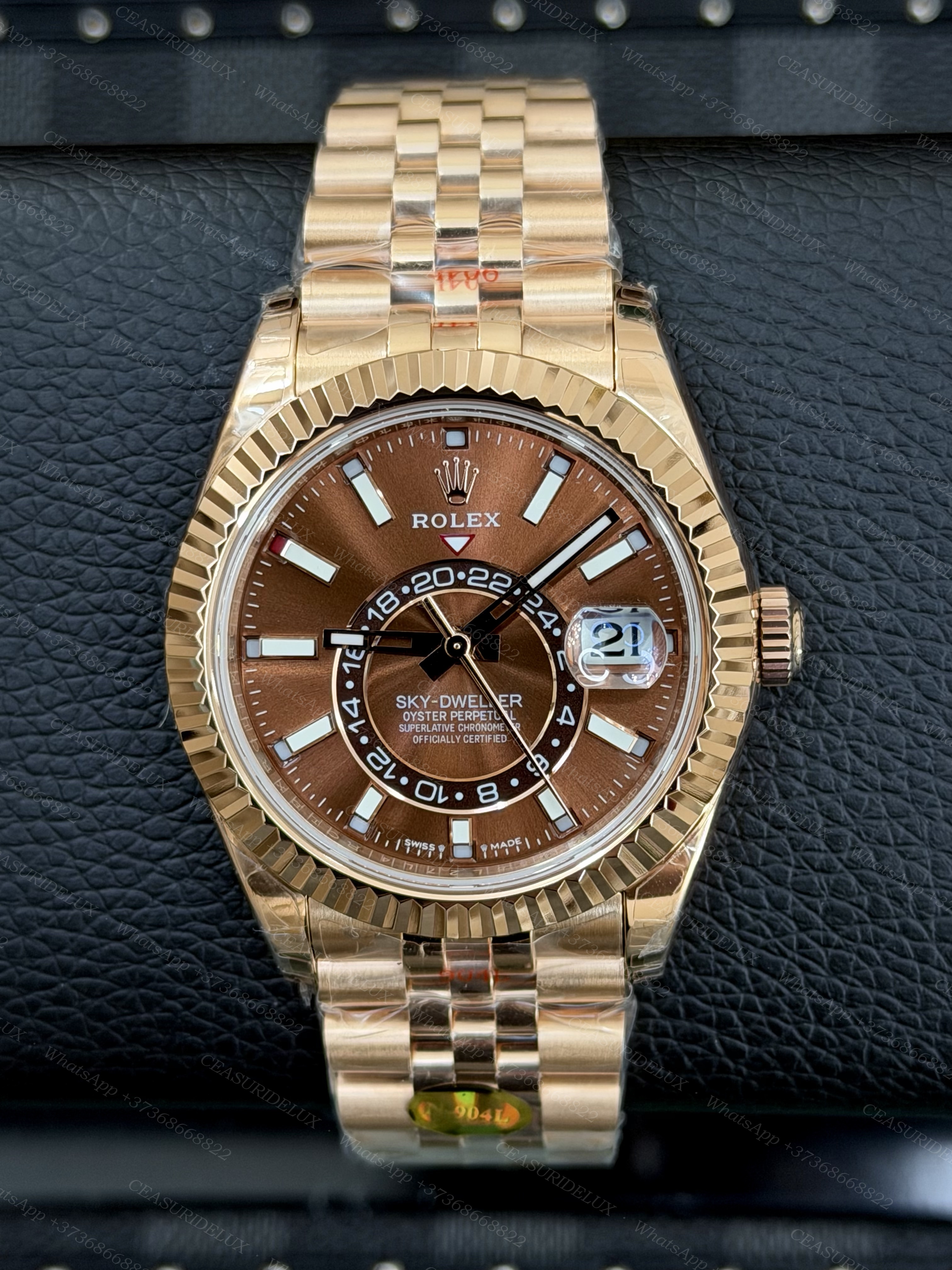 Rolex Sky-Dweller Everose Gold — Chocolate Dial + Jubilee (336935)