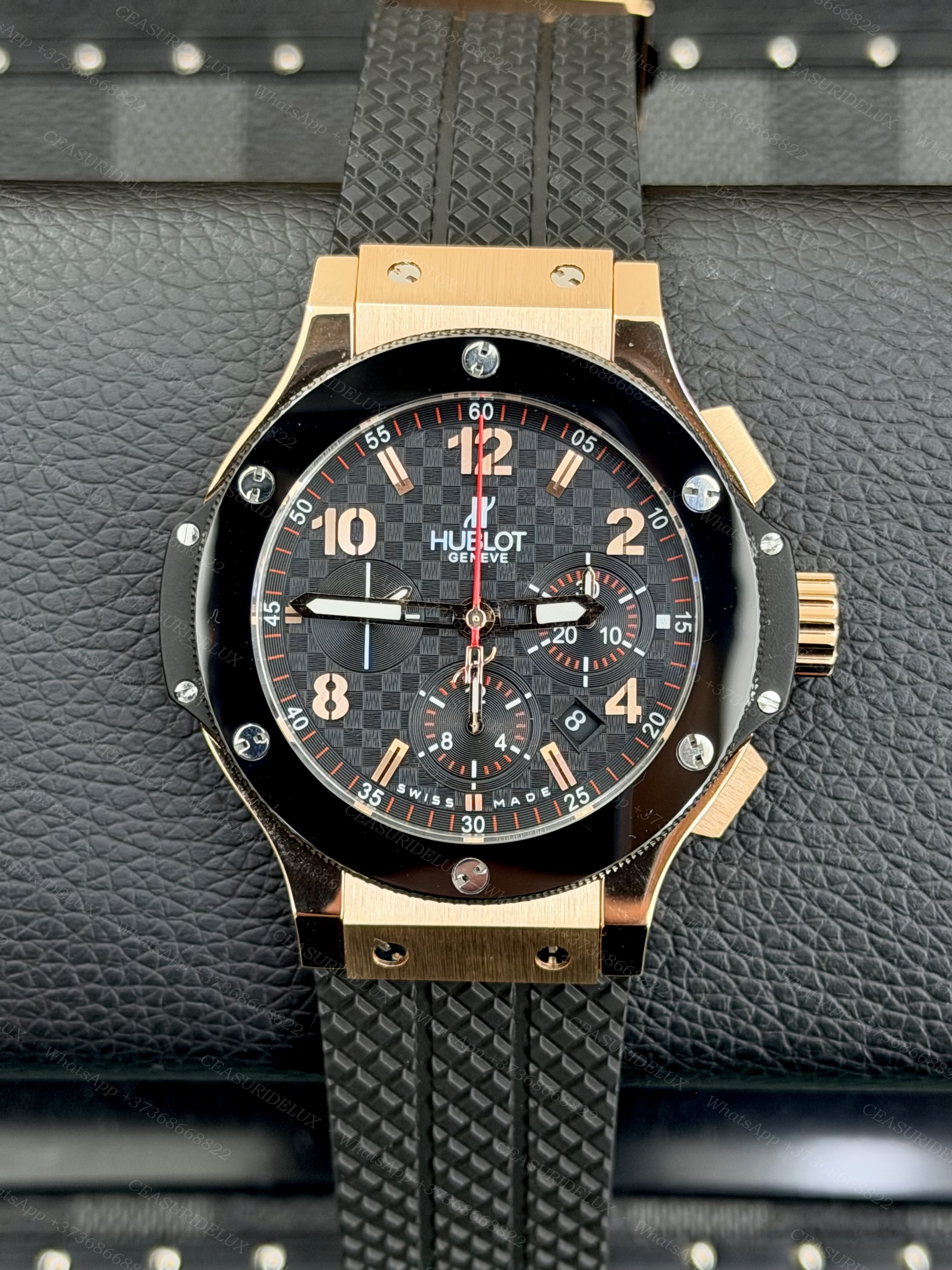 Hublot Big Bang 44 — King Gold + Black Ceramic Bezel, Black Carbon Dial (301.PB.131.RX)