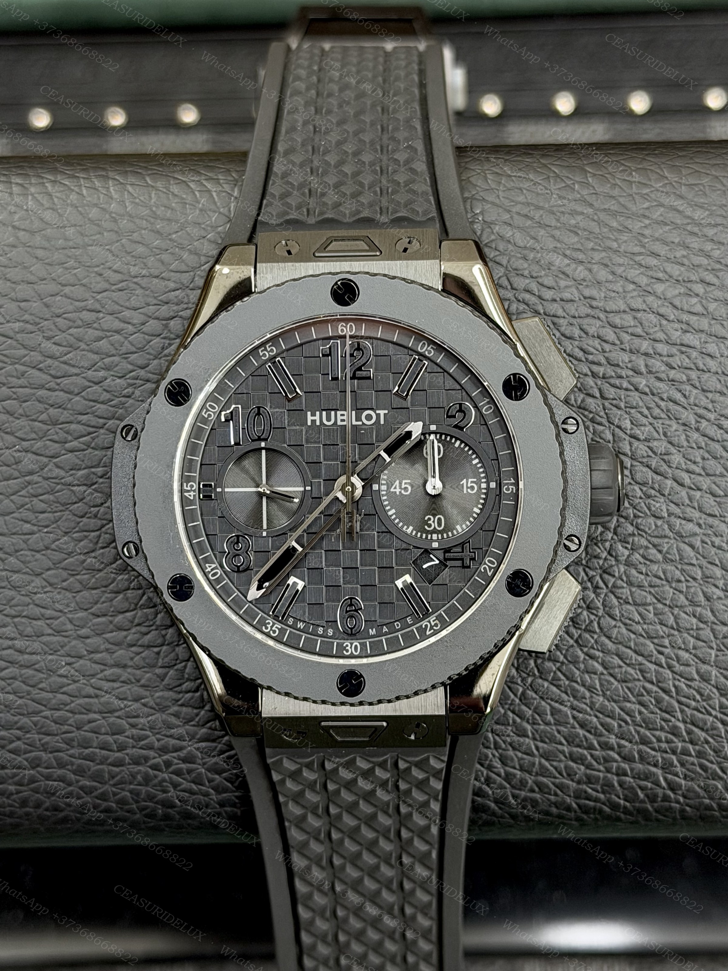 Hublot Big Bang Unico 44mm All Black Ceramic — Skeleton Dial (411.CI.1110.RX) Background