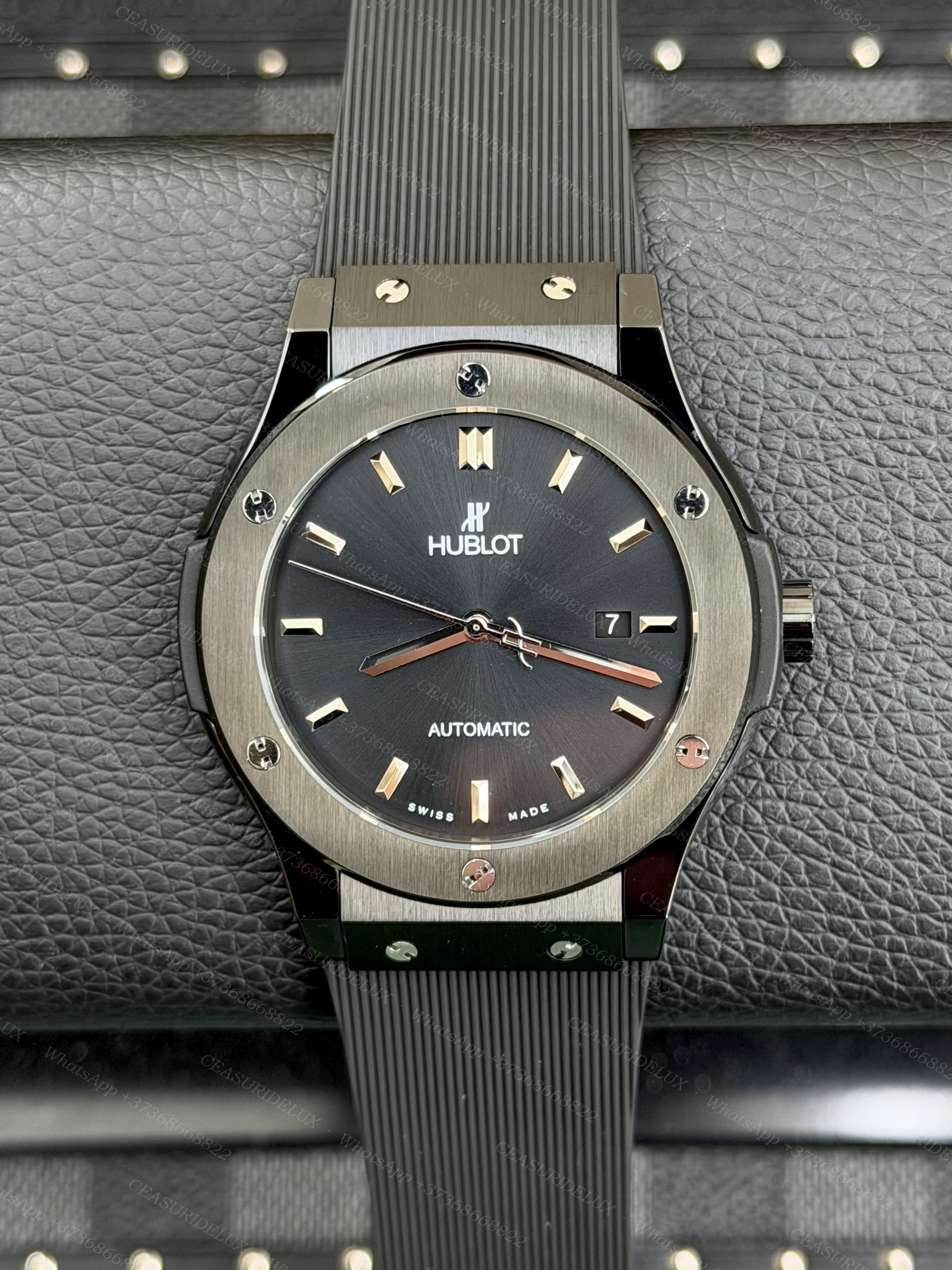 Hublot Classic Fusion 45mm Titanium — Slate Grey Dial + Rubber Strap (511.NX.7071.LR)