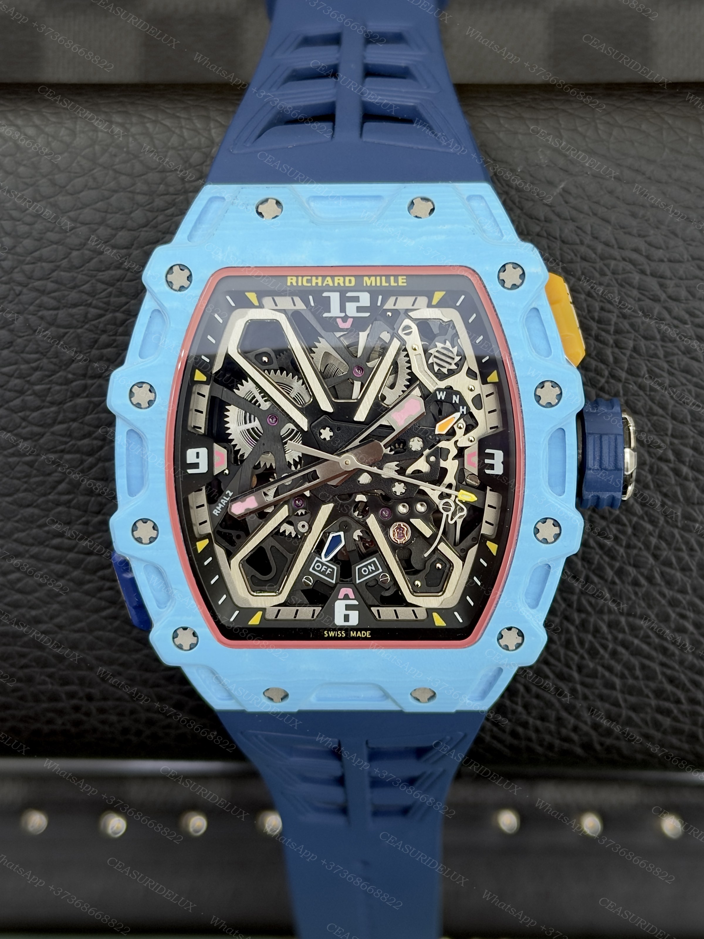 Richard Mille Richard Mille RM 35-03 Automatic Winding Rafael Nadal – Pastel Blue Quartz TPT® Background