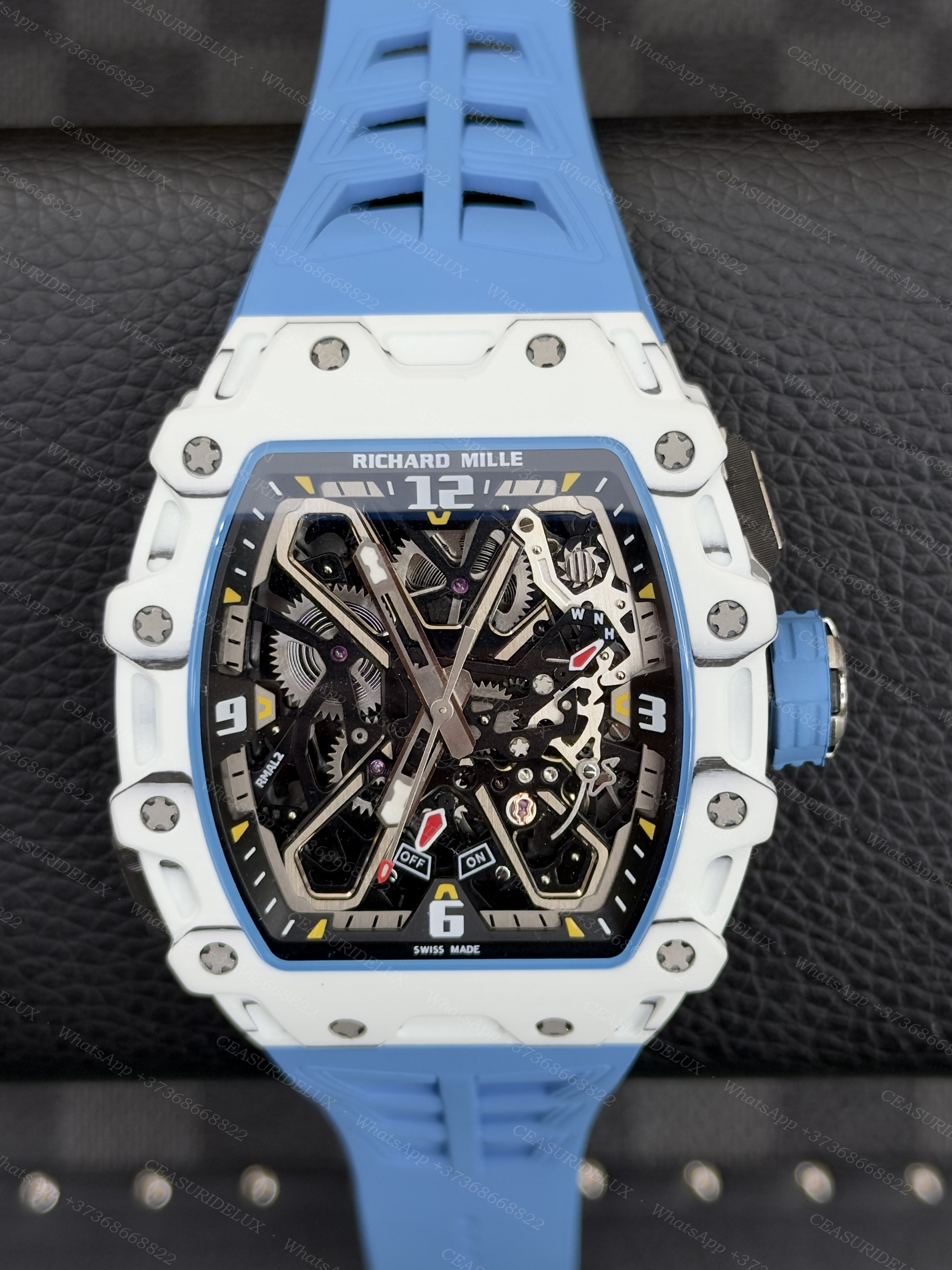 Richard Mille Richard Mille RM 35-03 Rafael Nadal White Quartz TPT Blue Strap – Ref. RM 35-03 – Cal. RMAL2