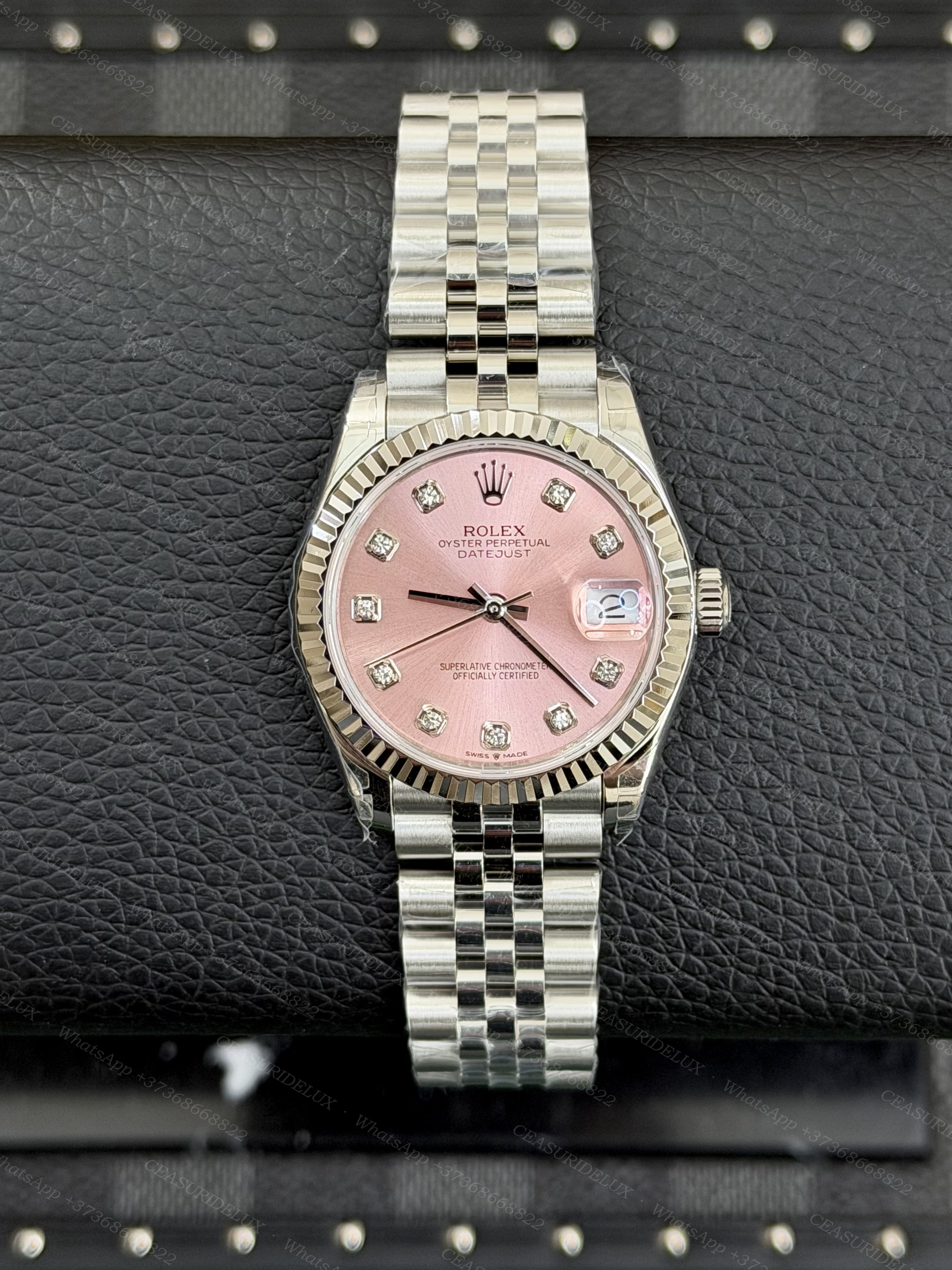 Rolex Date-Just 31 Pink Diamond Dial – Ref. 278274 Background